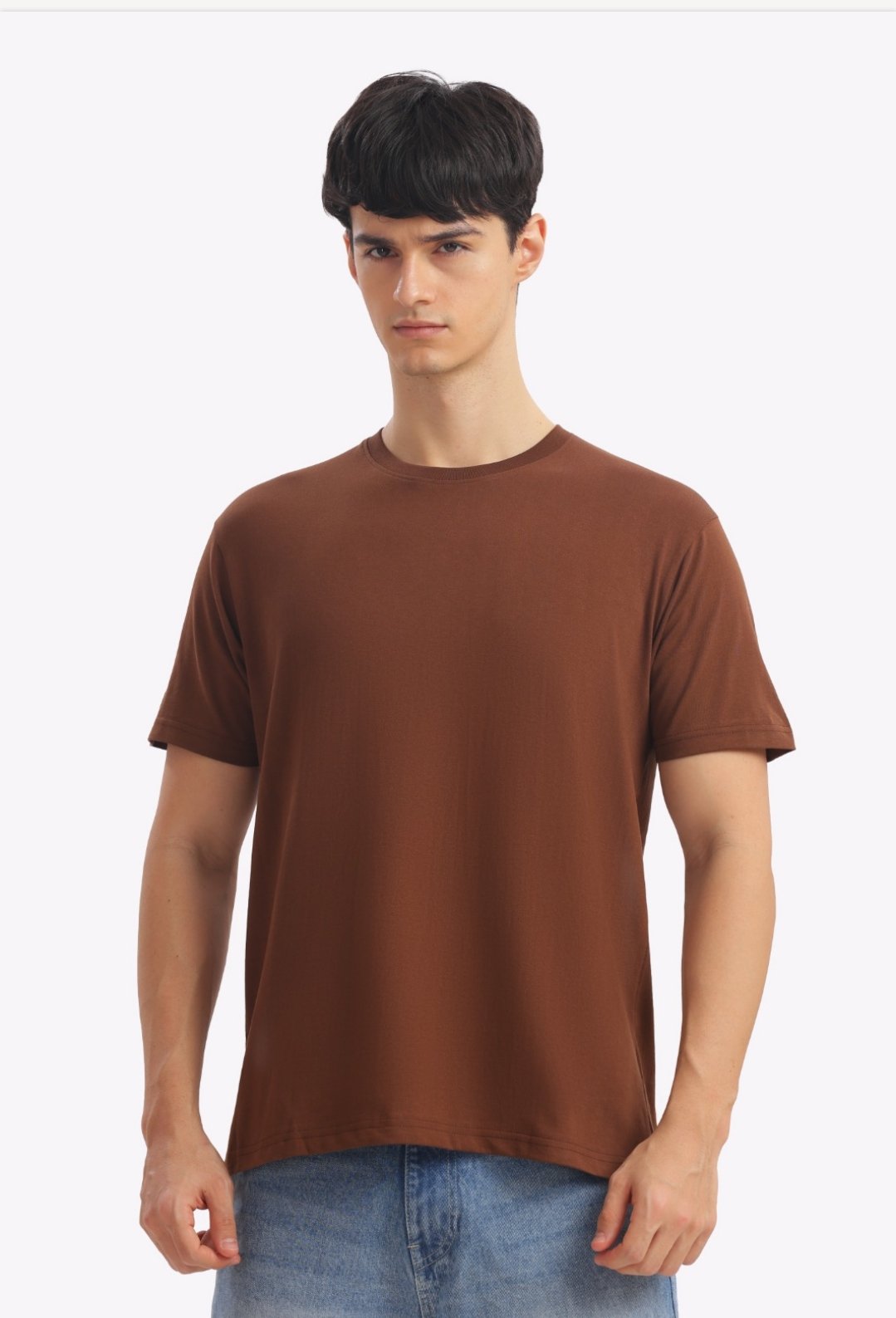 Regular Half Sleeve Plain Round Nick T-Shirt,Double Bio Wash + Silicon Wash - Image 6
