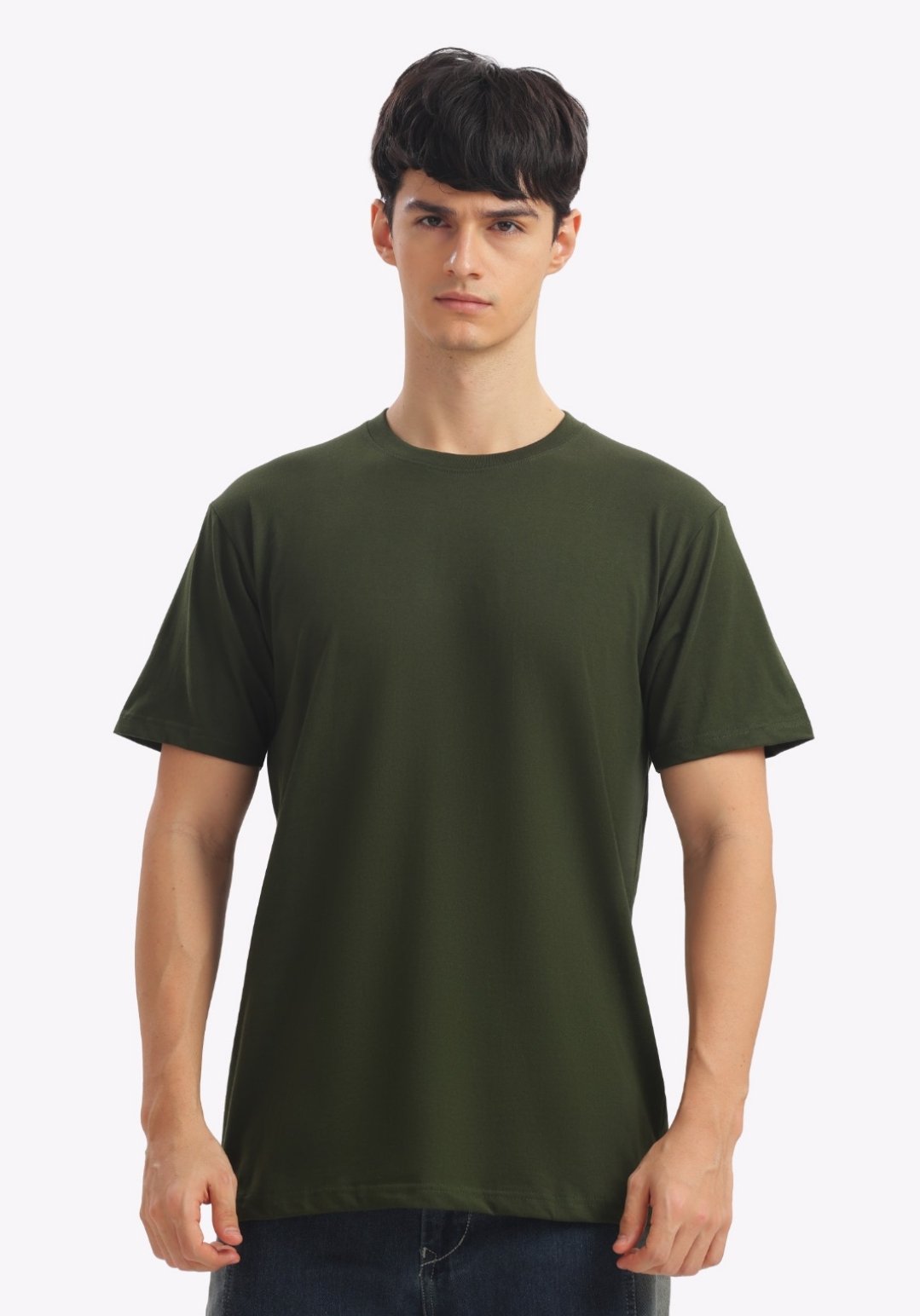 Regular Half Sleeve Plain Round Nick T-Shirt,Double Bio Wash + Silicon Wash - Image 7